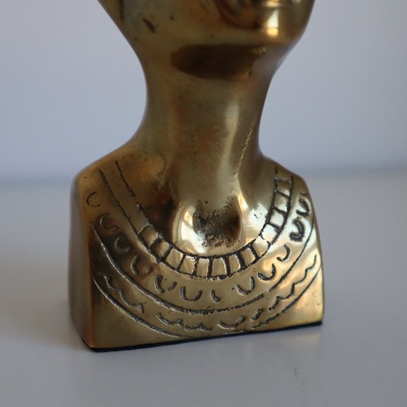 Vintage Brass Egyptian Pharaoh Head - Picture 9 of 16